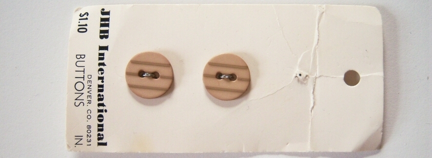 JHB Bisque 9/16" Two Button Card