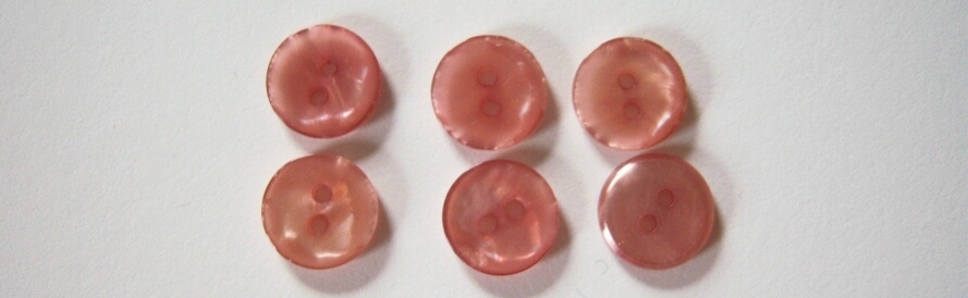 Rosebeige Pearlized 7/16" 2 Hole Button