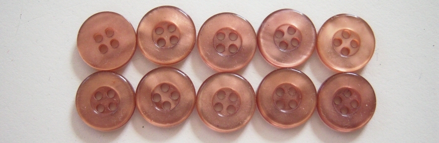 Rosebeige Pearlized 1/2" 4 Hole Button