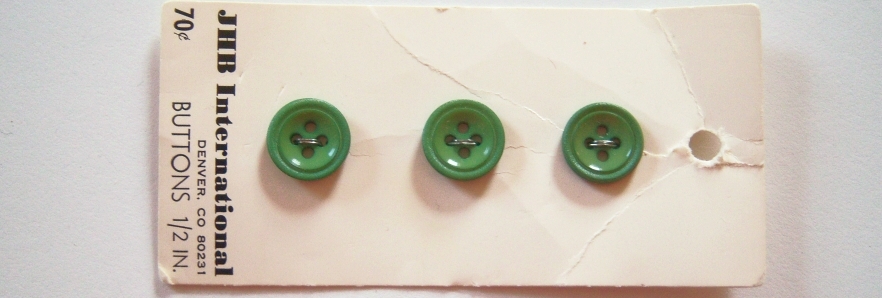 JHB Kelly Green 7/16" Button Card