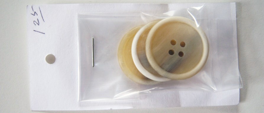Camel/Ivory 1" Three Button Card