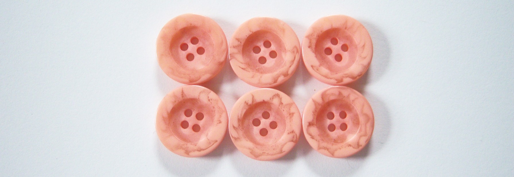 Apricot  13/16" Marbled 6 Button Set