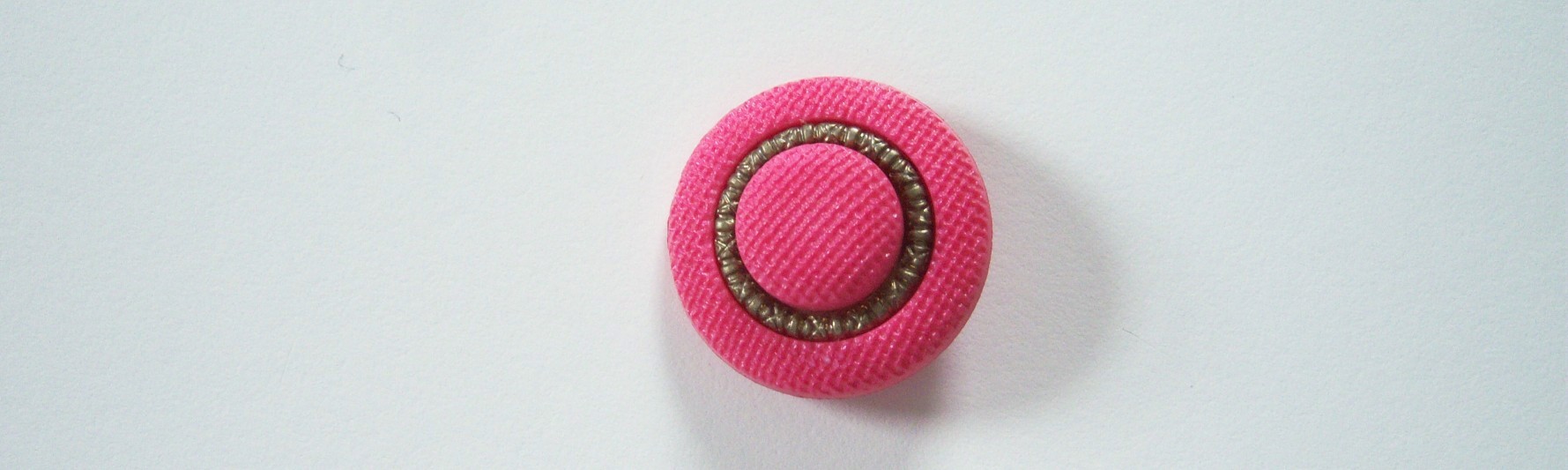 Hot Pink/Antique Gold 1" Button - oebnpr1