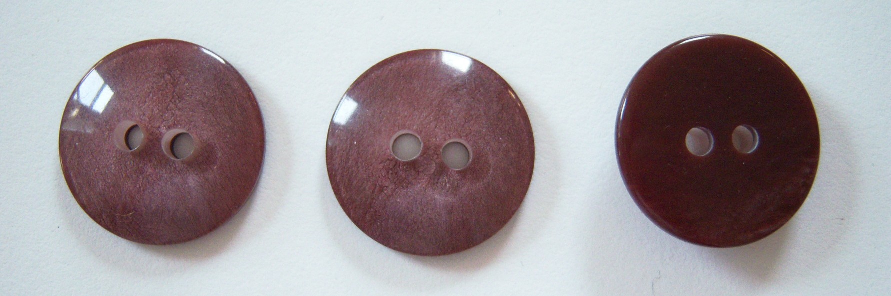 Clear Over Lt Mauve 15/16" 2 Hole Button