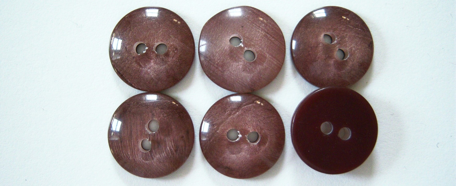 Clear Over Lt Mauve 11/16" 2 Hole Button