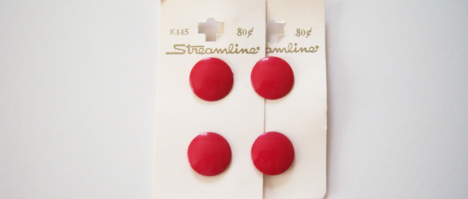 Streamline K445 Shiny Red 11/16" Button Card - oebnpr1