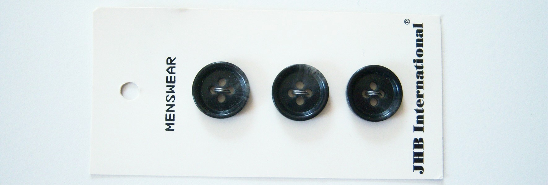 JHB Black Menswear 5/8" Three Button Card