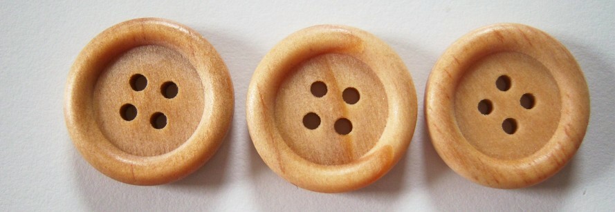 144 Tulip Brand 7/8" Round 4 Hole Wood Button