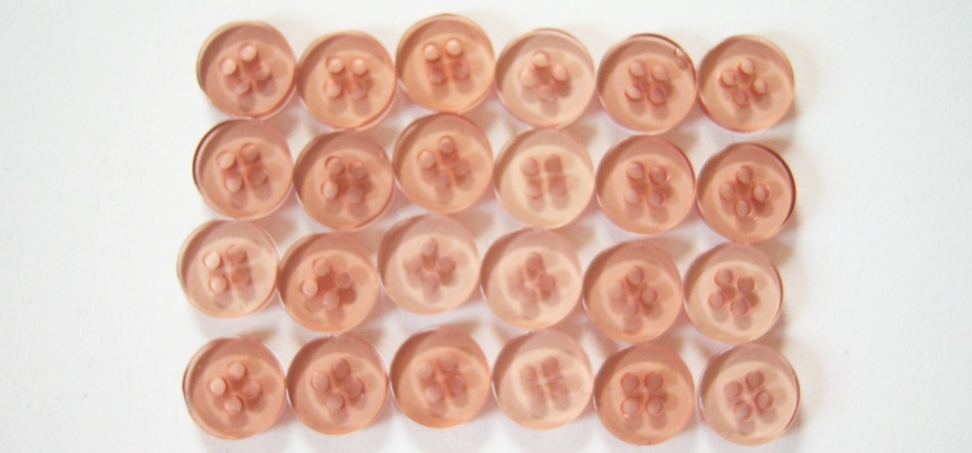 Clear 7/16" Plastic 1/16 Button