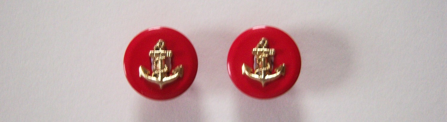 Red/Gold Anchor Two 1/2" Buttons