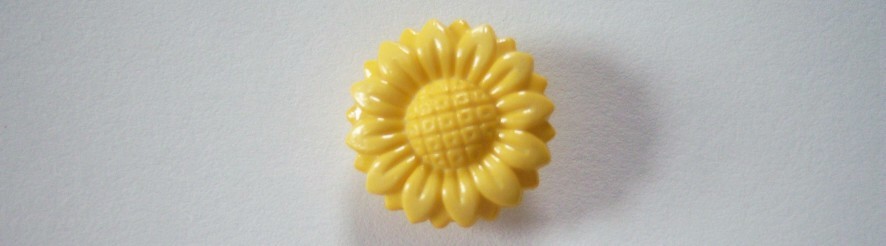 Solid purple sunflower 3/4" shank back shiny poly button.