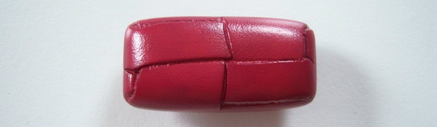 Marine red faux leather button