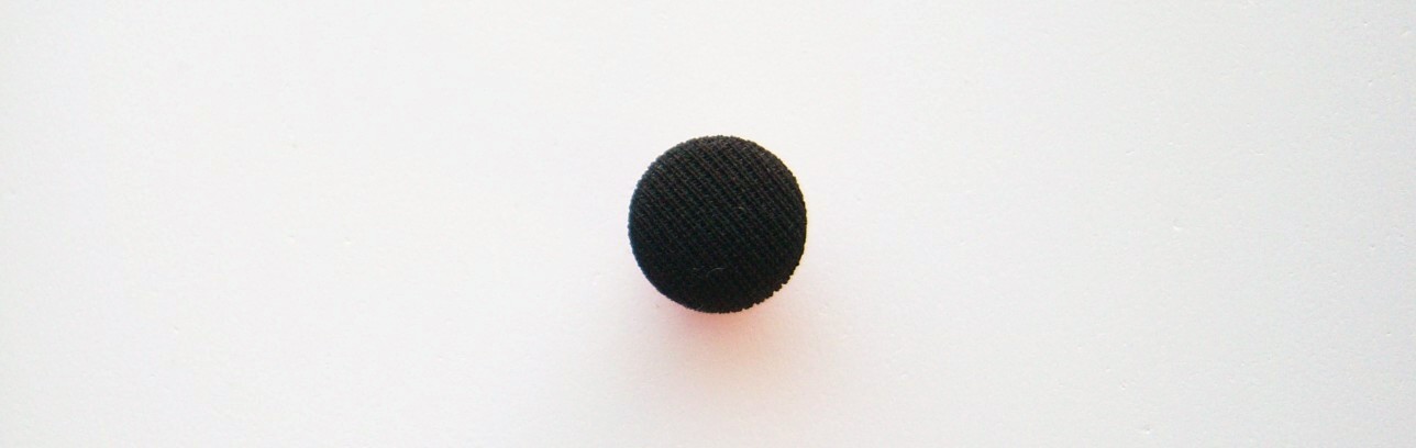 Black Crepe Covered 1/2" Poly Button