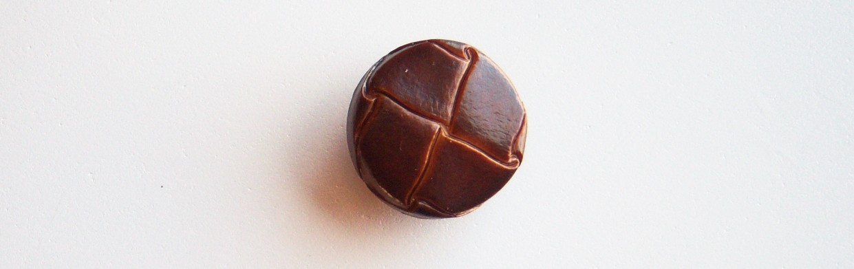 Cherrywood Faux Leather 13/16" Shank Poly Button