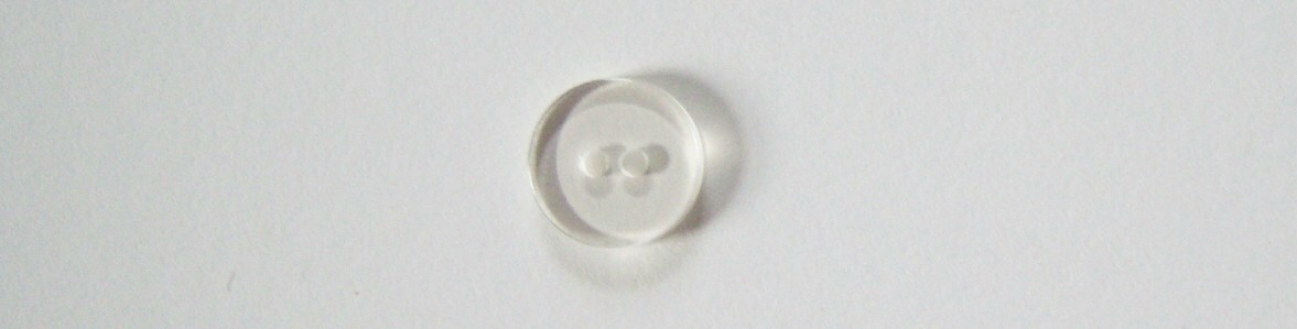 Clear 1/2" Poly 2 Small Hole Button