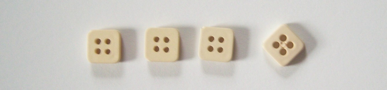 Vanilla Square 3/8" Poly Button