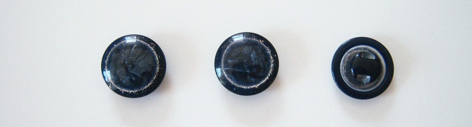 Navy Metallic 11/16" Shank Poly Button