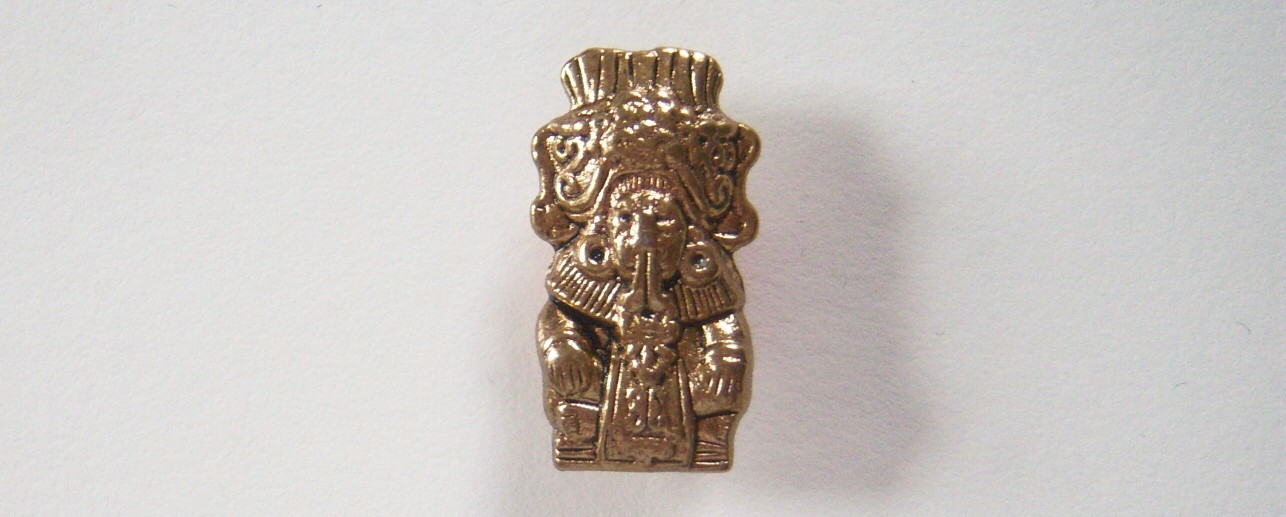 Gold/Black 5/8" x 1" Metal Shank Button