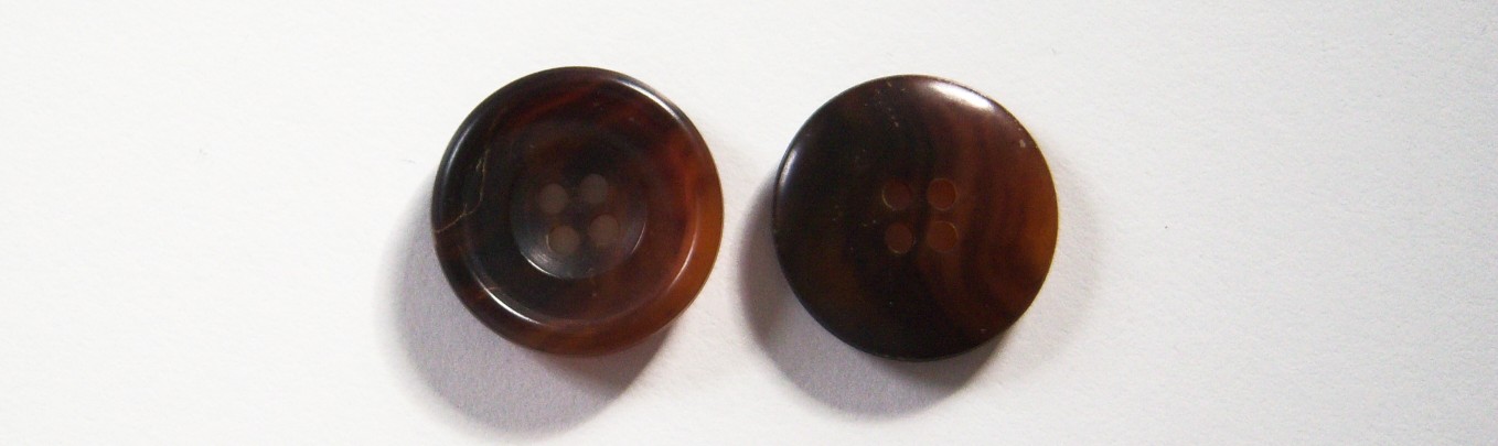 Dk. Brown/Caramel 7/8" Button