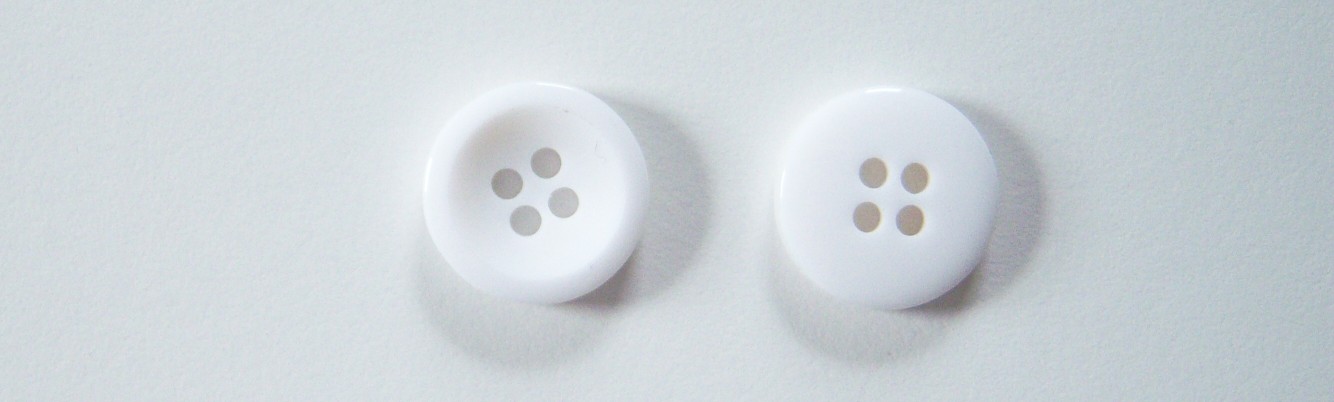 Chalk White 5/8" Poly 4 Hole Button