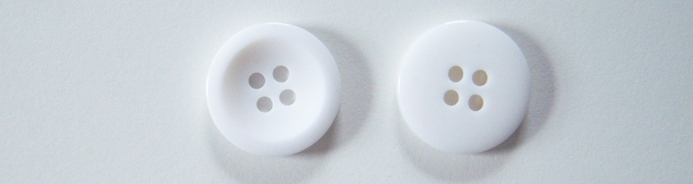 Chalk White 3/4" Poly 4 Hole Button