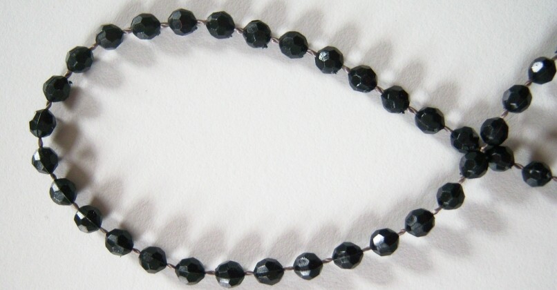 Black 4mm Facets Bead Strand