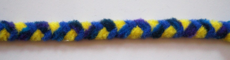Yellow/Royal 1/2" Fleece Cord