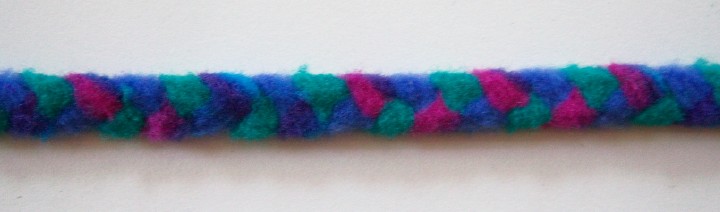 Iris/Rose/Teal 1/2" Fleece Cord