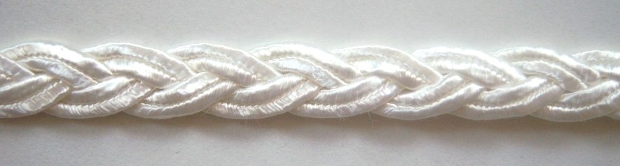 Natural White Braided 3/8" Soutache