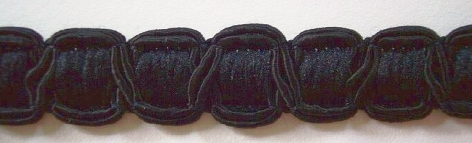 Black Satin Stitch 5/8" Braid