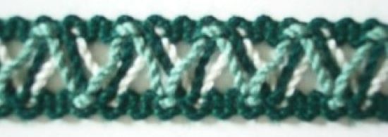 Green/Nile/White 3/4" Braid