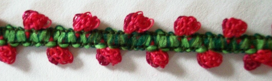 Red/Wine/Green 7/16" Braid