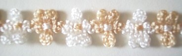 White/Beige 1/2" Rococo Braid