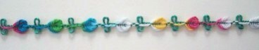 Rainbow 5/16" Rosebraid