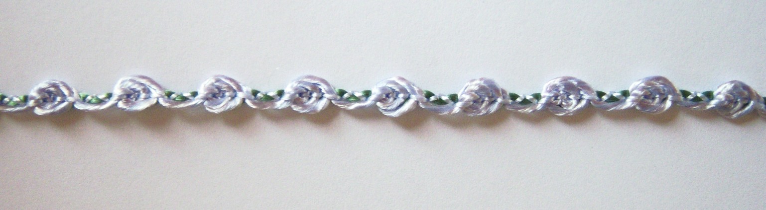 Iris/Mint 1/4" Rosebraid