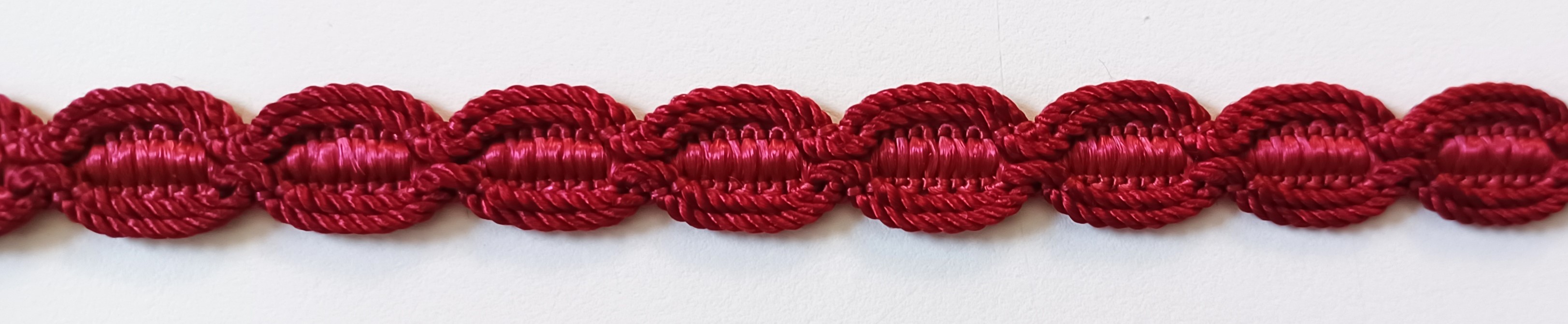 Wine 3/4" Oval Braid