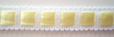 White/Yellow Satin 7/16" Braid