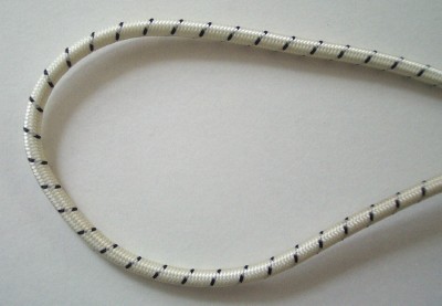 Ivory/Navy 5/32 Inch Cord Elastic