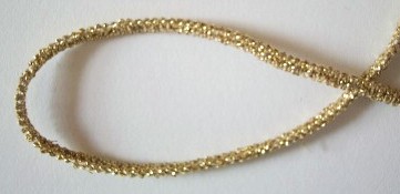 Gold Sparkle 1/8 Inch Elastic
