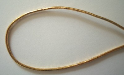 Gold Metallic 1/16 Inch Cord Elastic