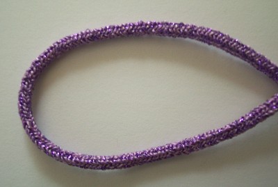 Metallic Plum Round Cord Elastic