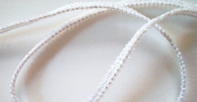 White Iridescent 1/8 Inch Elastic