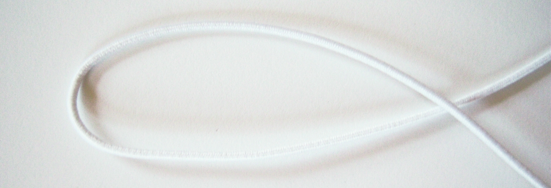 White 1/16 Inch Cord Elastic