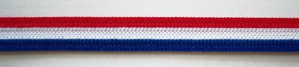 Red/White/Royal Stripe 1/2" Elastic