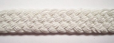 Natural White Braided 1/2 Inch Elastic