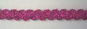 Shocking Pink Metallic 5/16 Inch Elastic