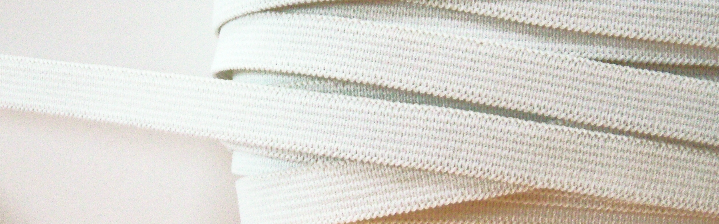 White 9/16 Inch Knitted Elastic