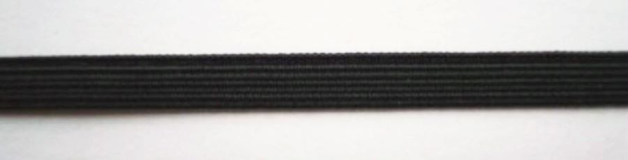 Black 3/16" Braid Elastic