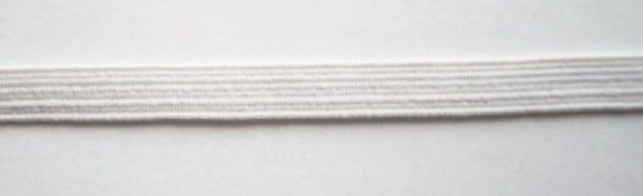 White 1/4" Braid Elastic