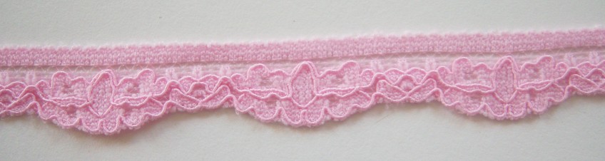 Bon Bon Pink 9/16" Stretch Lace